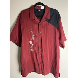 Hilton Retro Martini Drinks Bowling Short Sleeve L